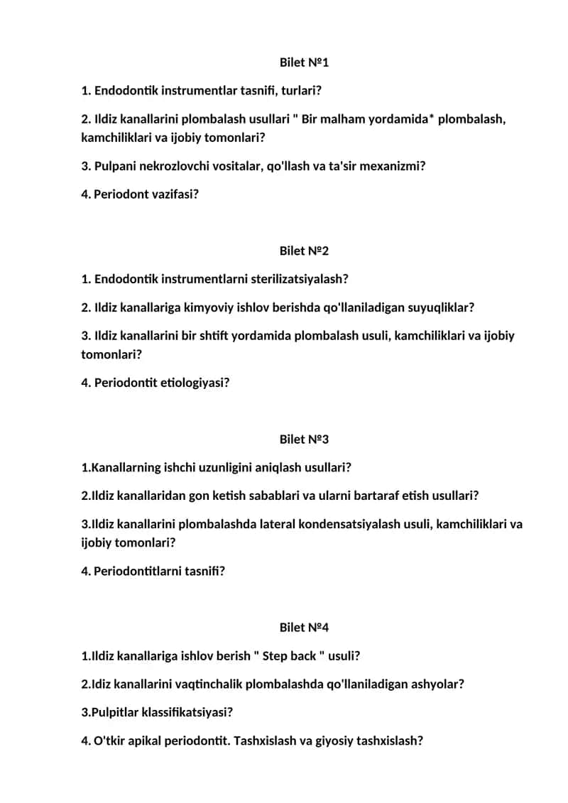 Endodontik instrumentlar 1