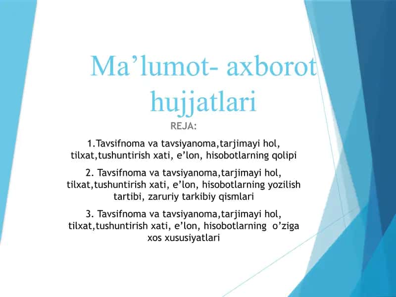 Tavsifnoma 1