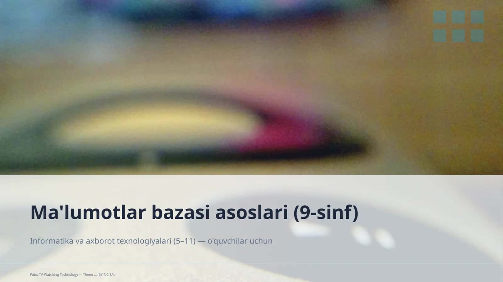 Ma'lumotlar bazasi asoslari (9-sinf) 1
