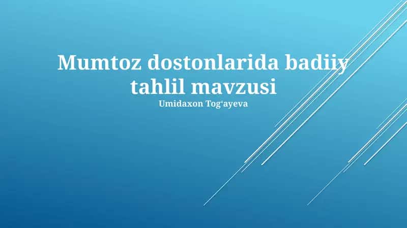 Til va Uslubning Badiiy Ahamiyati 1