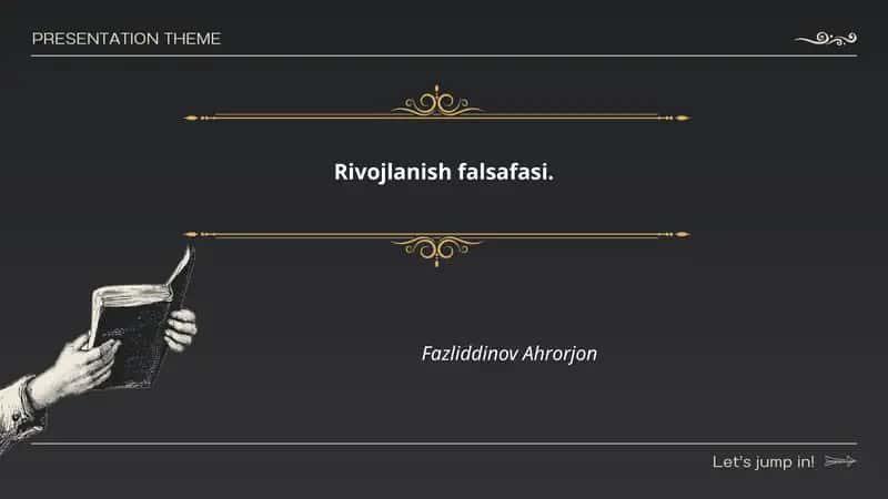 Rivojlanish falsafasi 1