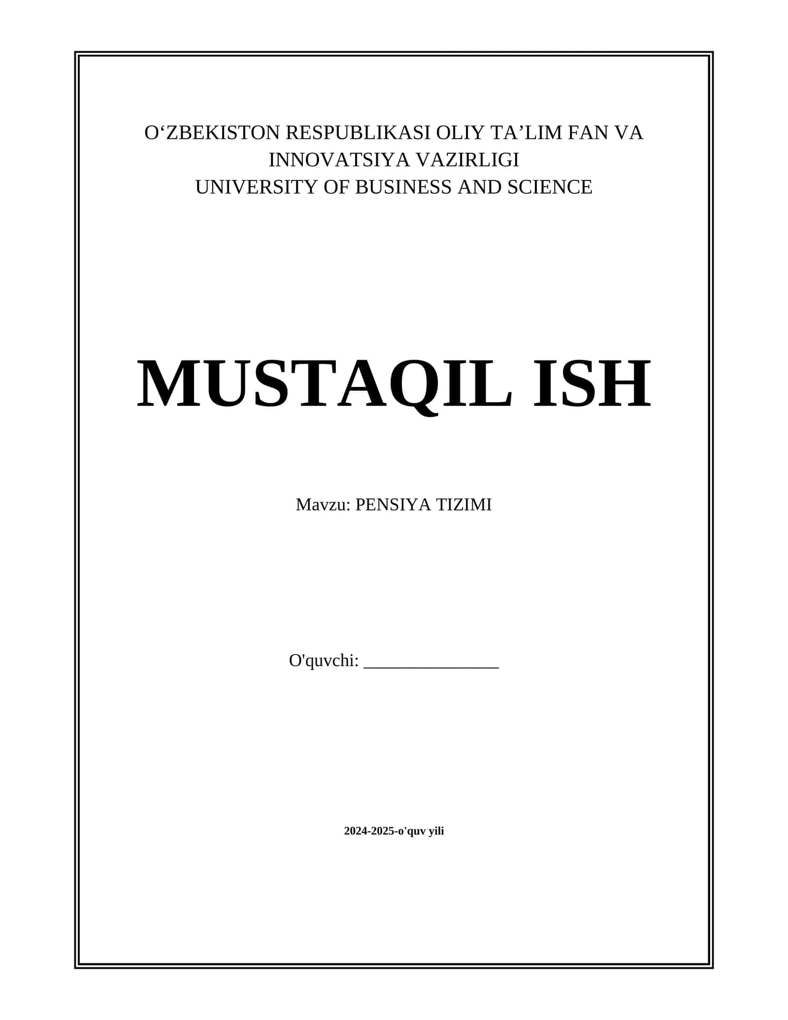 PENSIYA TIZIMI 1