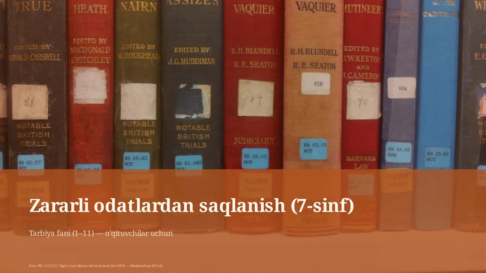 Zararli odatlardan saqlanish (7-sinf) 1