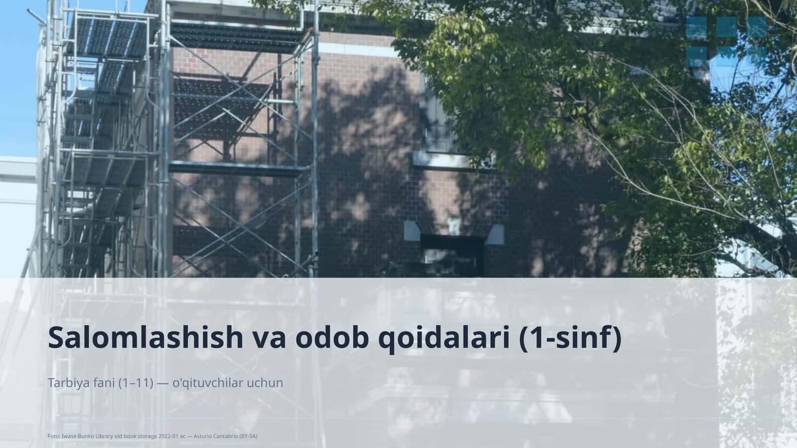Salomlashish va odob qoidalari (1-sinf) 1