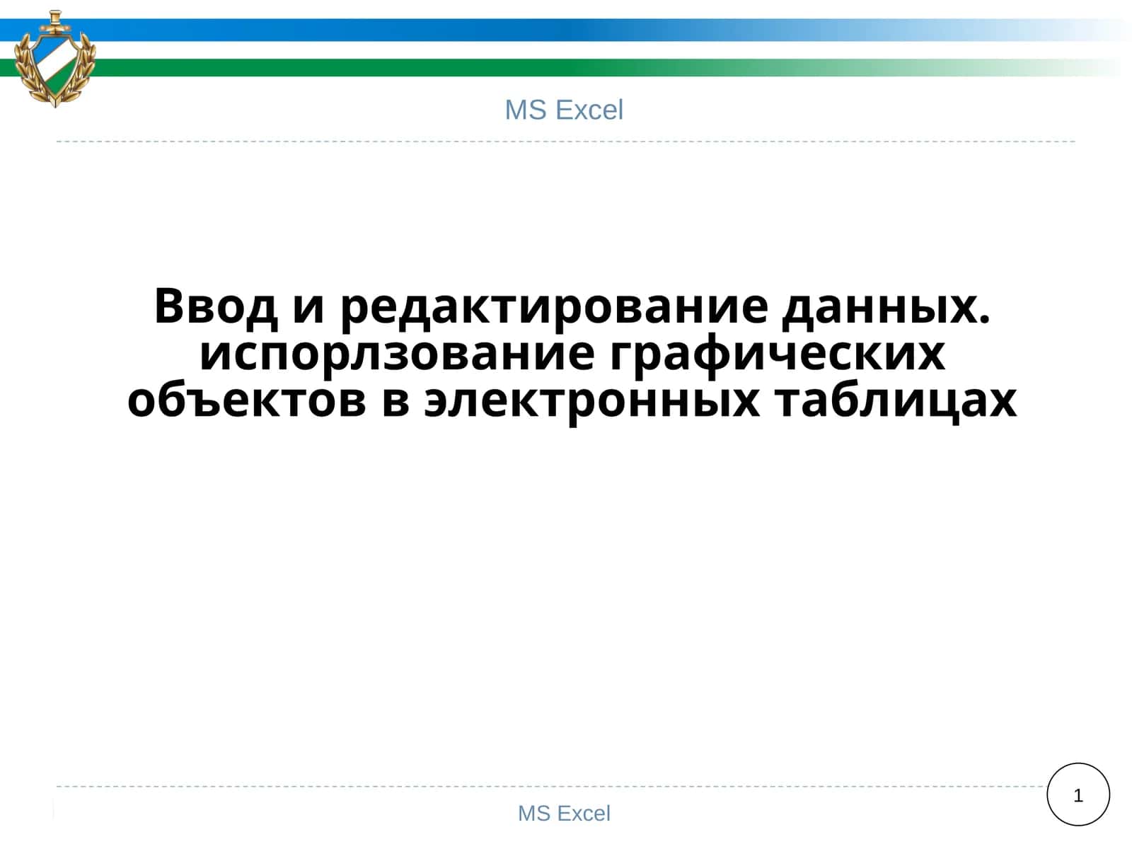 MS Excel 1