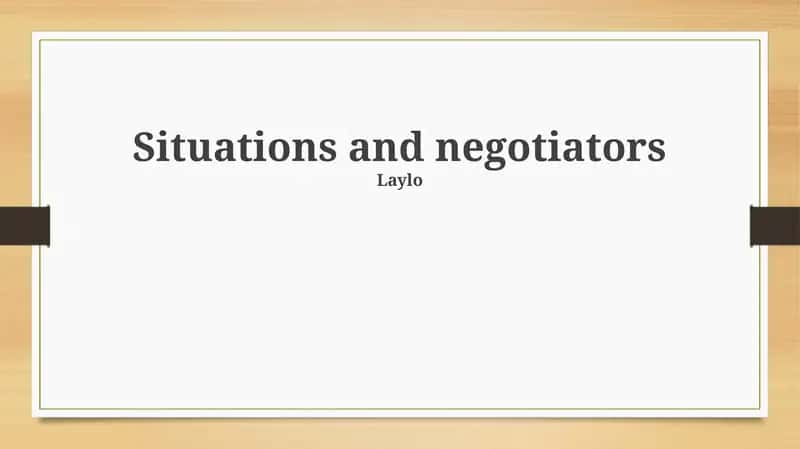 Power Dynamics in Negotiation 1