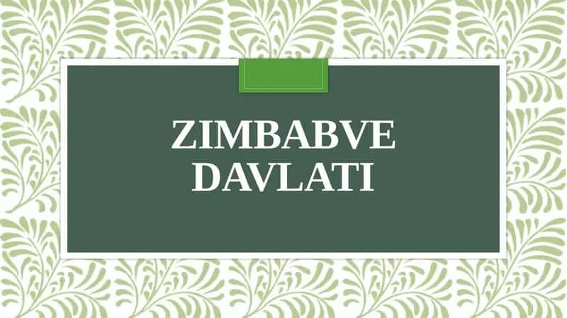 Zimbabve davlati 1