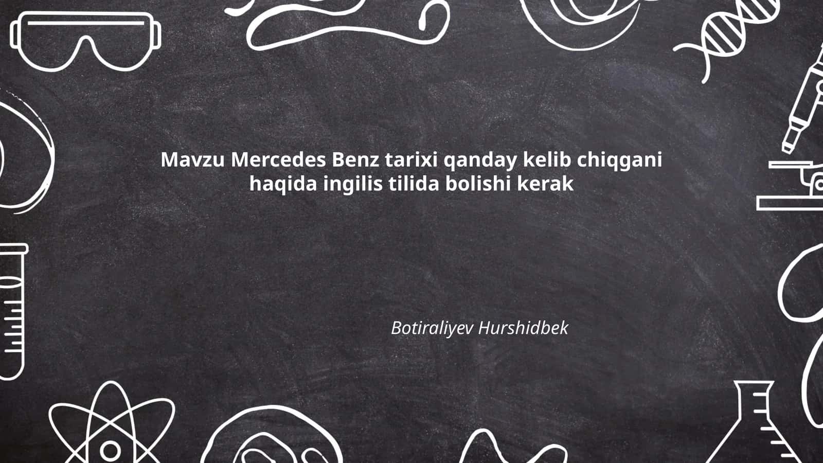 Mercedes Benz tarixi 1