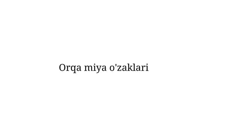 Orqa miya o'zaklari 1