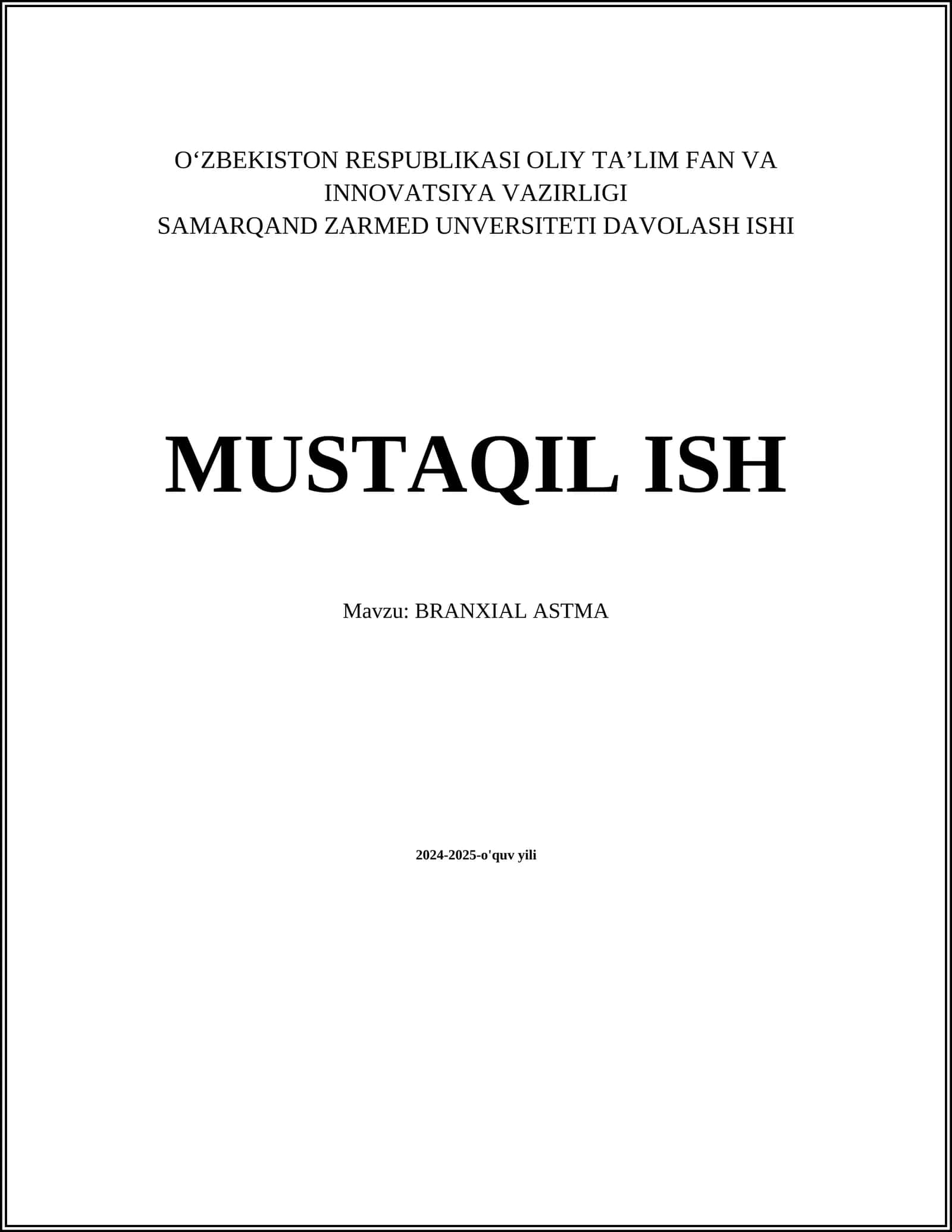 BRANXIAL ASTMA 1