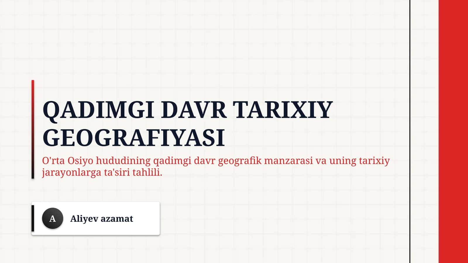Qadimgi davr tarixiy geografiyasi 1