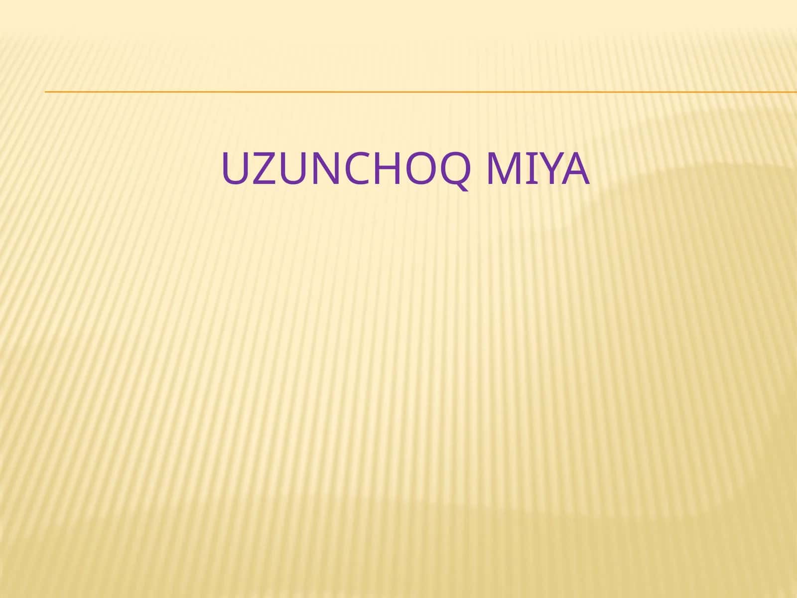 UZUNCHOQ MIYA 1
