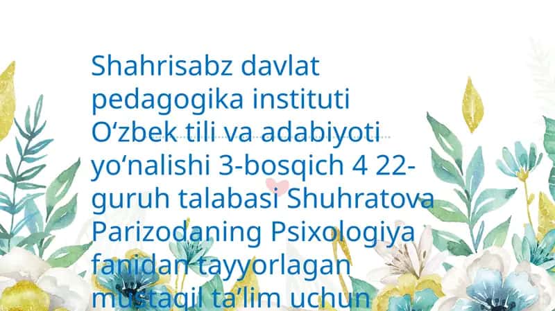 Pedagogik faoliyat 1