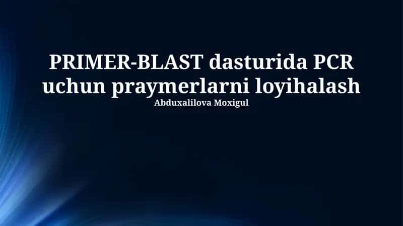 PRIMER-BLAST dasturi 1