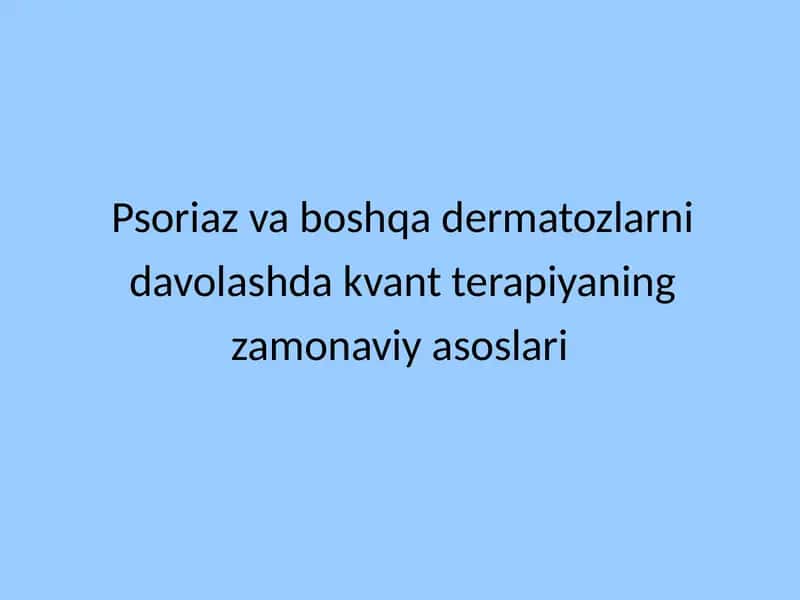 PUVA terapiyasi 1