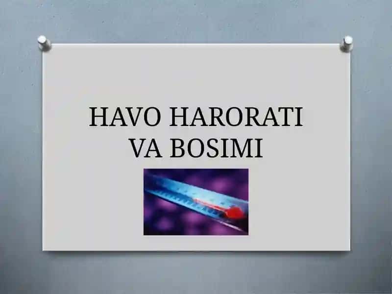 HAVO HARORATI VA BOSIMI