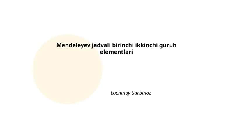 1-guruh elementlari kimyoviy xossalari 1