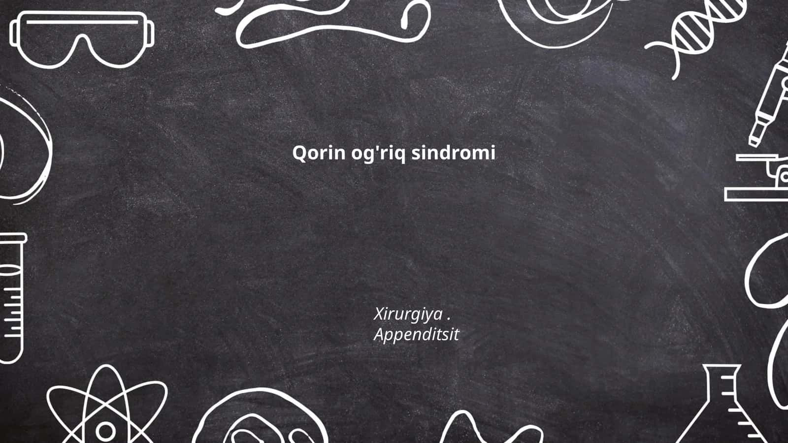 Qorin og'riq sindromi 1