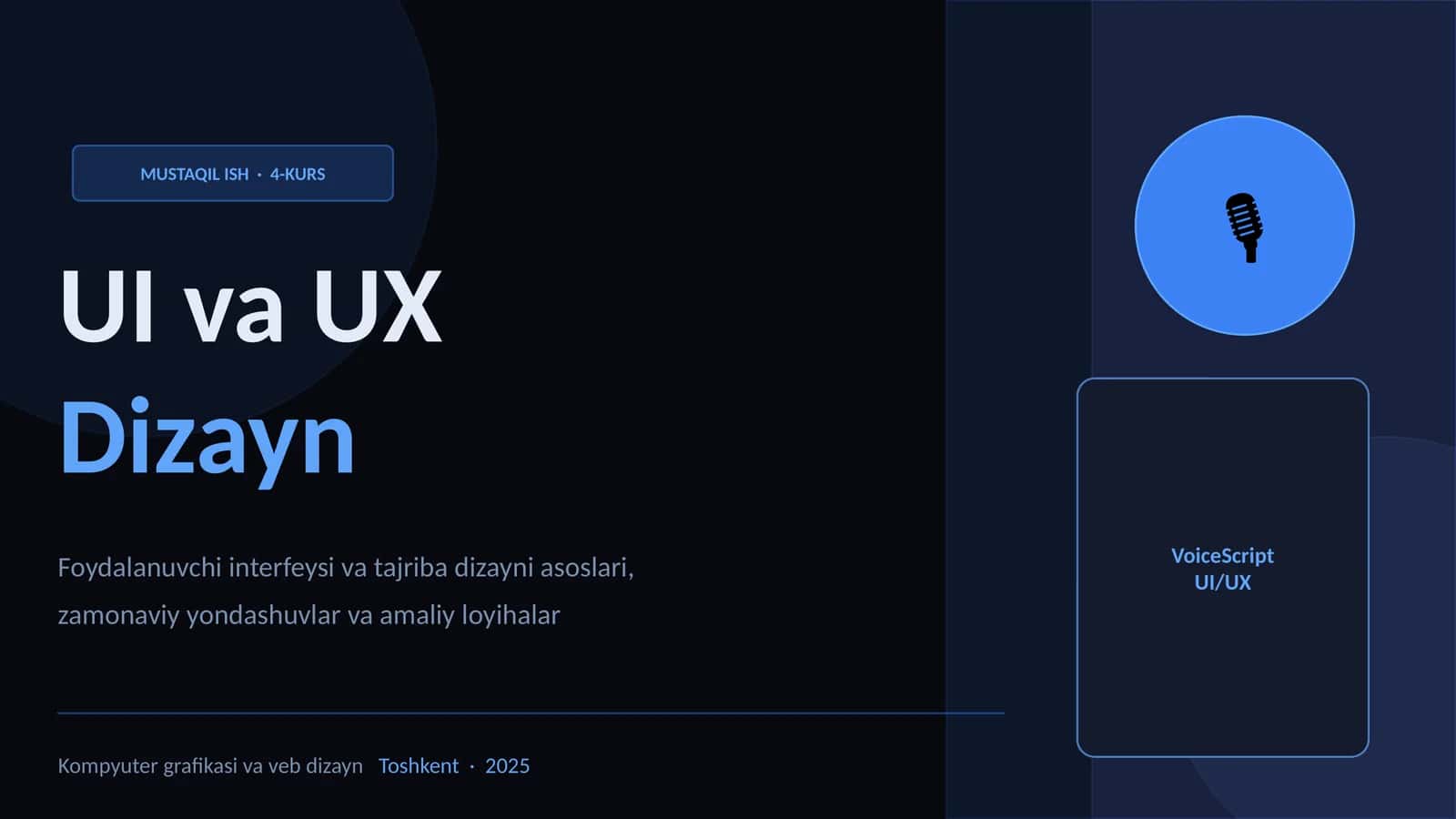 UI va UX Dizayn 1