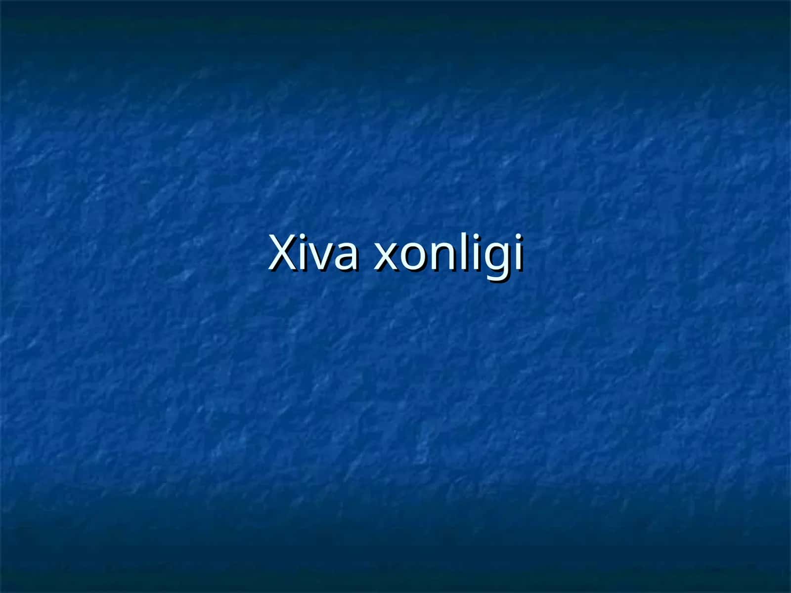 Xiva xonligi 1