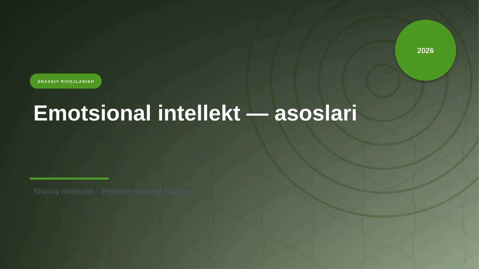 Emotsional intellekt — asoslari 1