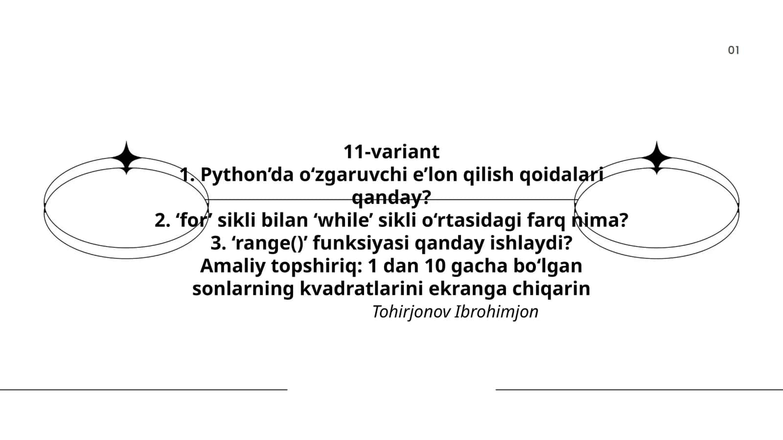 Python Topshiriqlar 1
