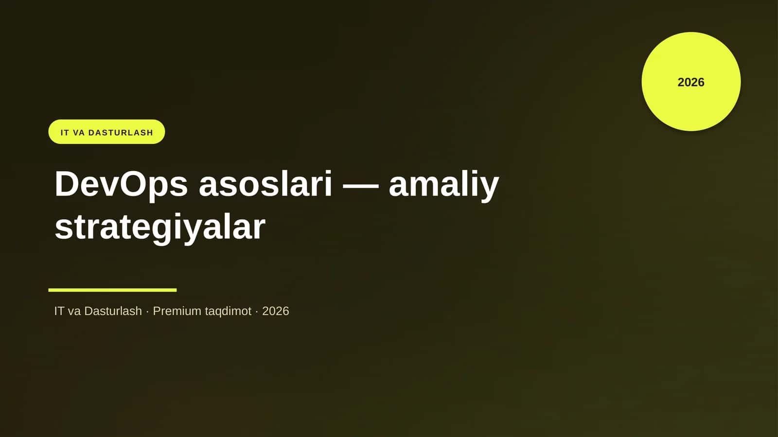 DevOps asoslari — amaliy strategiyalar 1