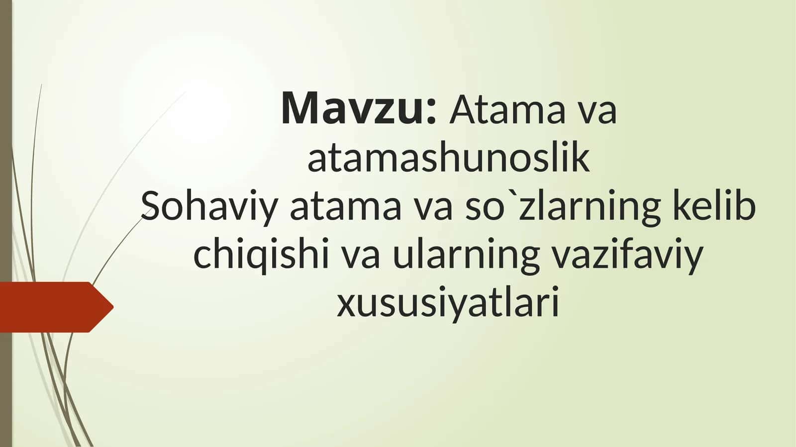 Atama va atamashunoslik 1