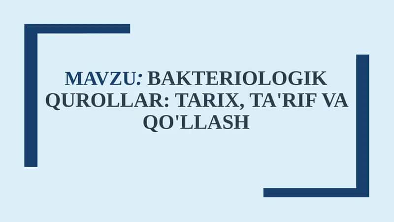 Bakteriologik qurollar 1