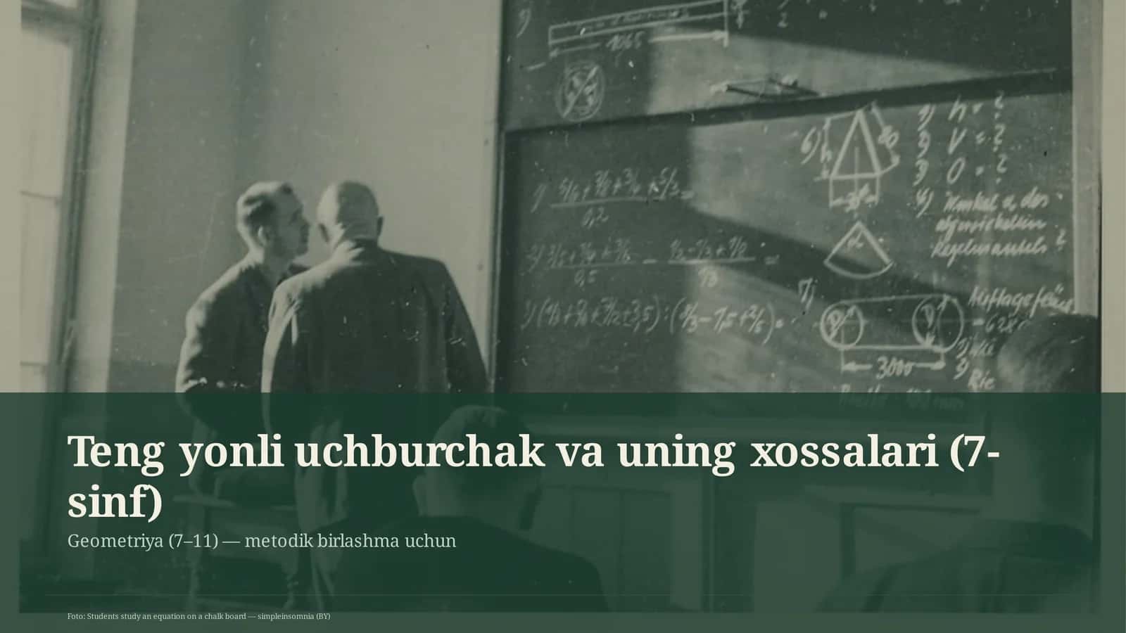 Geometriya (7–11) — metodik birlashma uchun 1