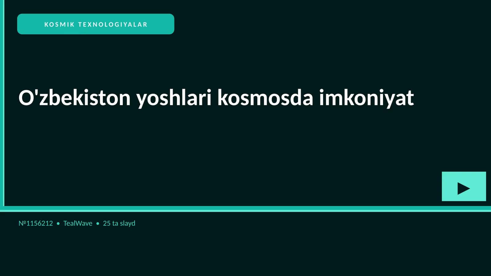 KOSMIK TEXNOLOGIYALAR 1