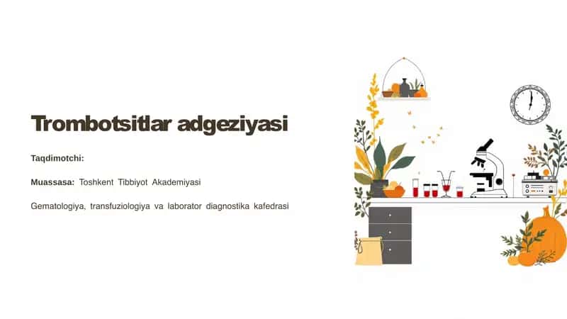 Trombotsitlar adgeziyasi 1
