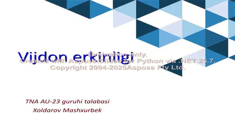 Vijdon erkinligi 1