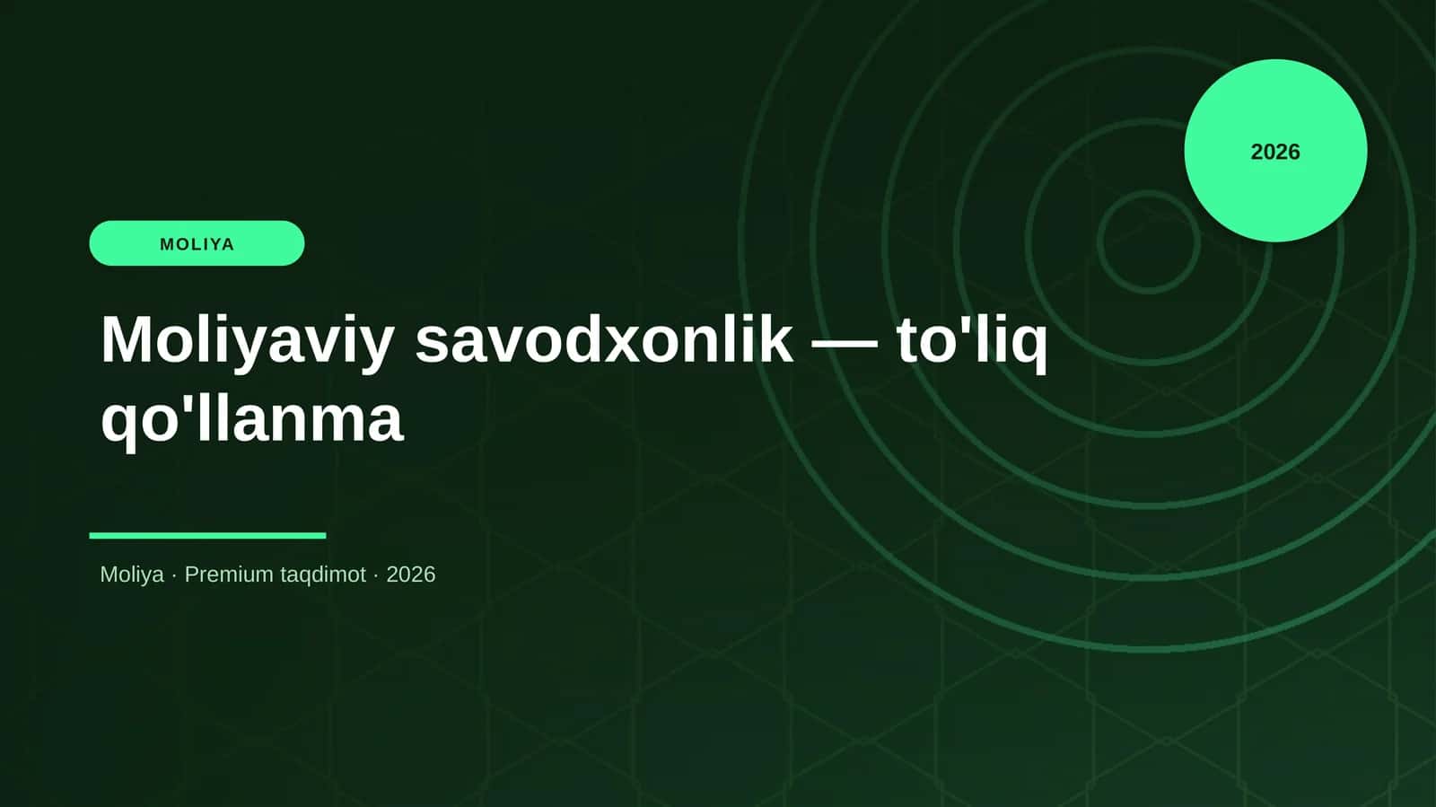 Moliyaviy savodxonlik — to'liq qo'llanma 1