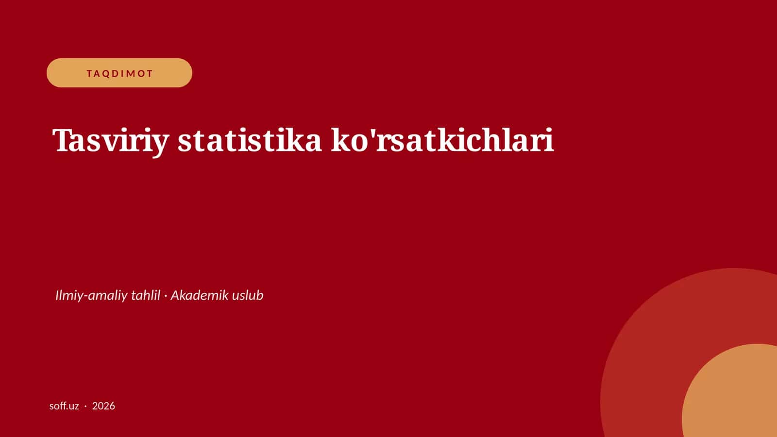 Tasviriy statistika ko'rsatkichlari 1