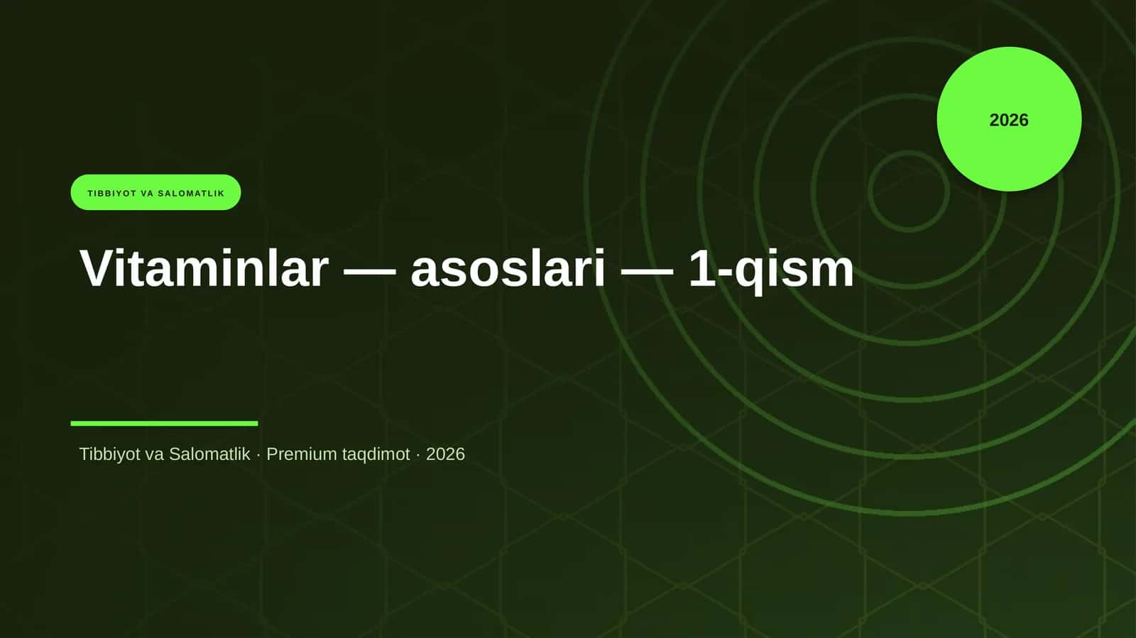 Vitaminlar — asoslari — 1-qism 1