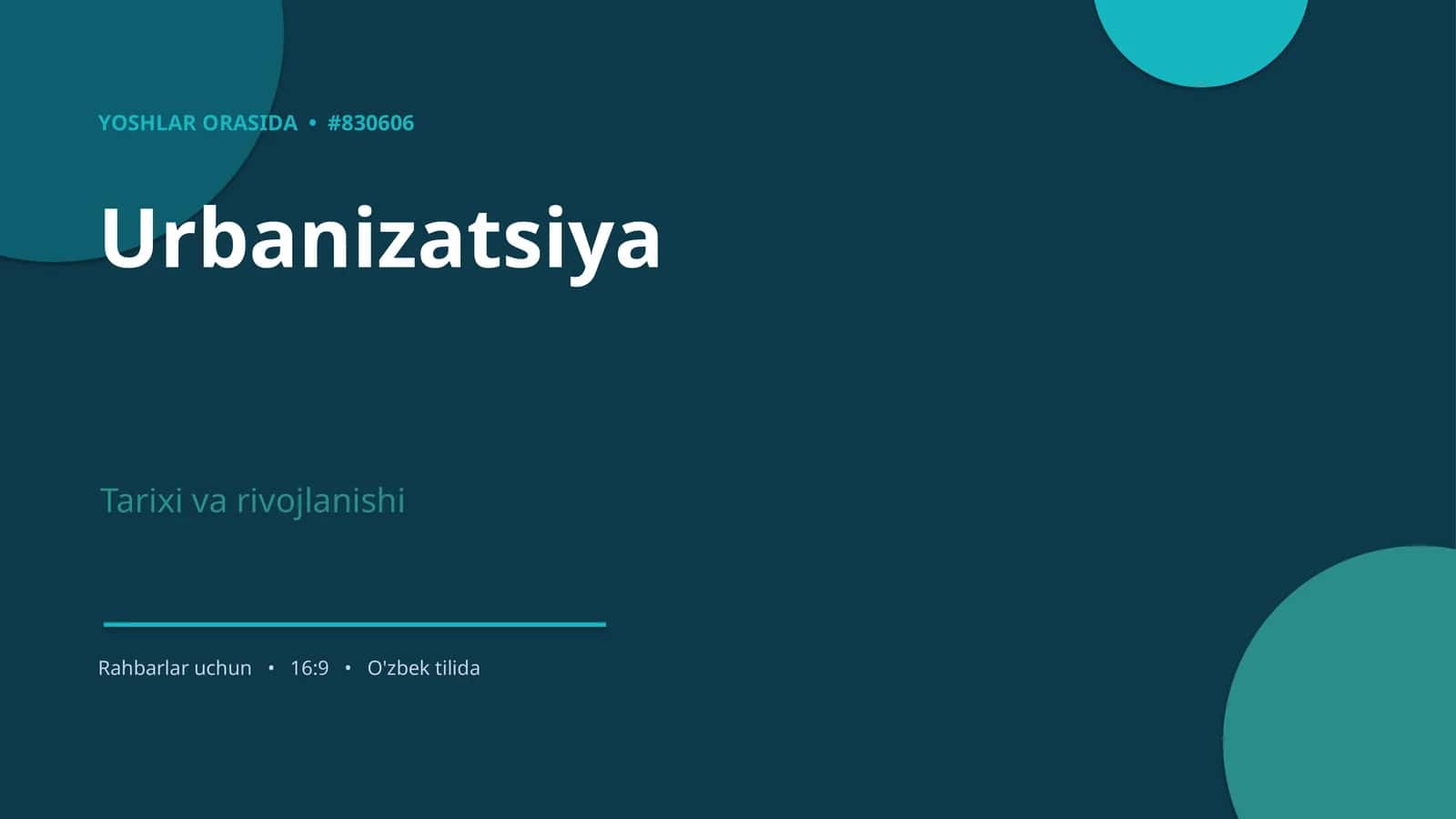 Urbanizatsiya 1