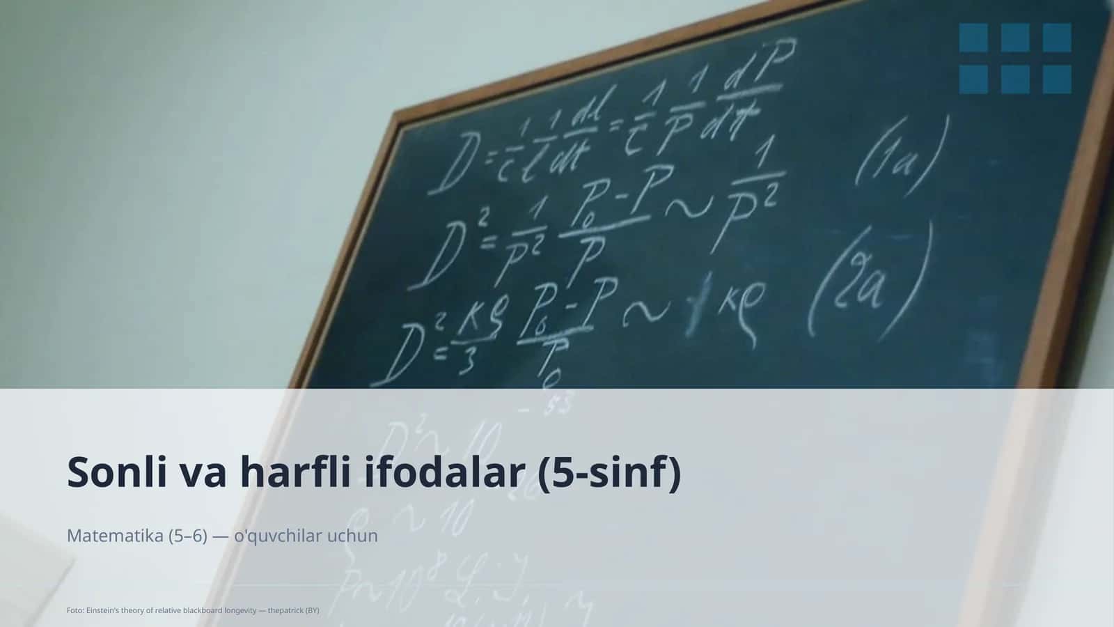 Sonli va harfli ifodalar (5-sinf) 1