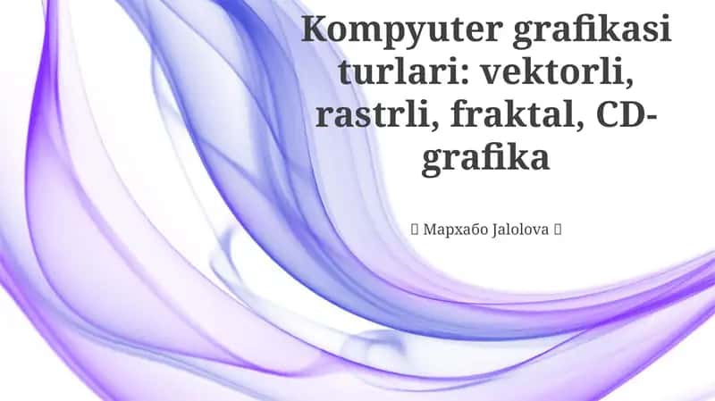 Kompyuter Grafika 1