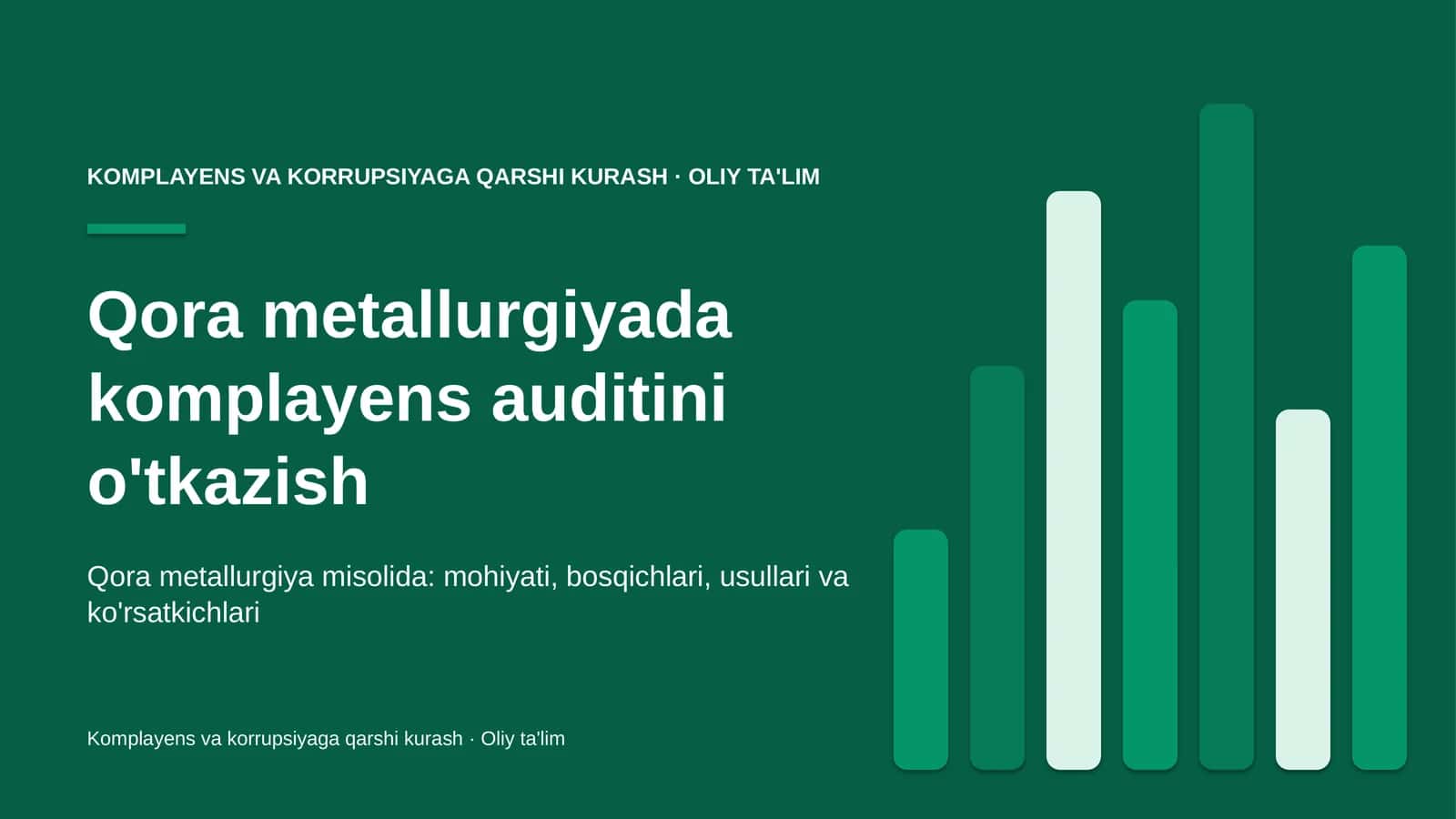 qora metallurgiyada komplayens auditini o'tkazish 3907 1