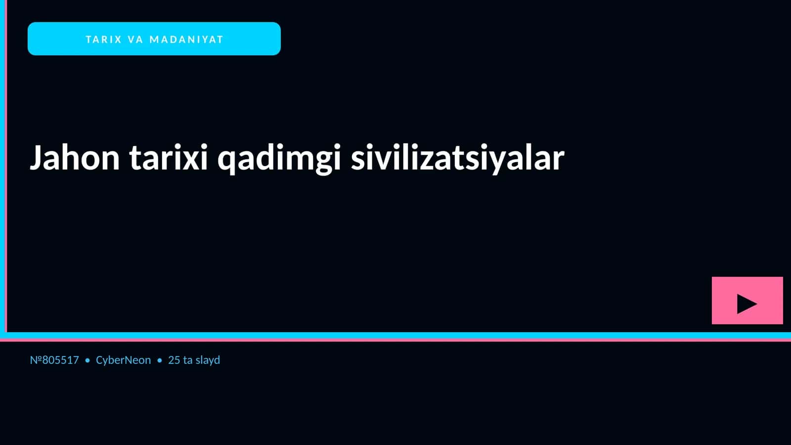 Jahon tarixi qadimgi sivilizatsiyalar 1