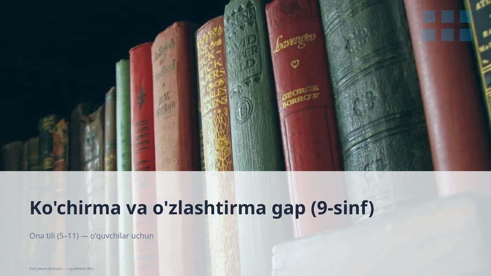 Ko'chirma va o'zlashtirma gap (9-sinf) 1