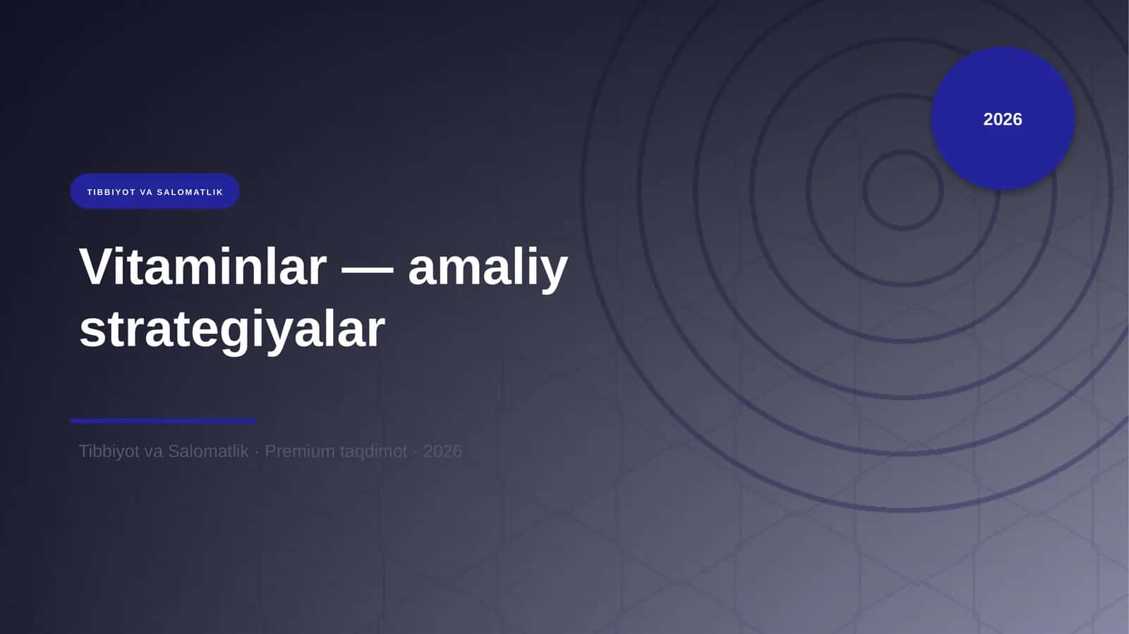 Vitaminlar — amaliy strategiyalar 1