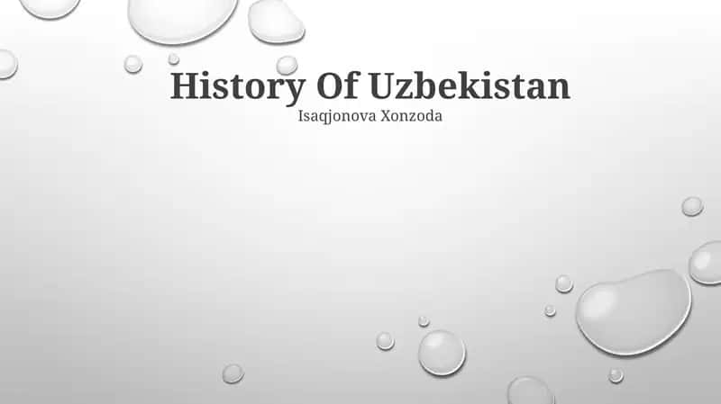 History Of Uzbekistan 1