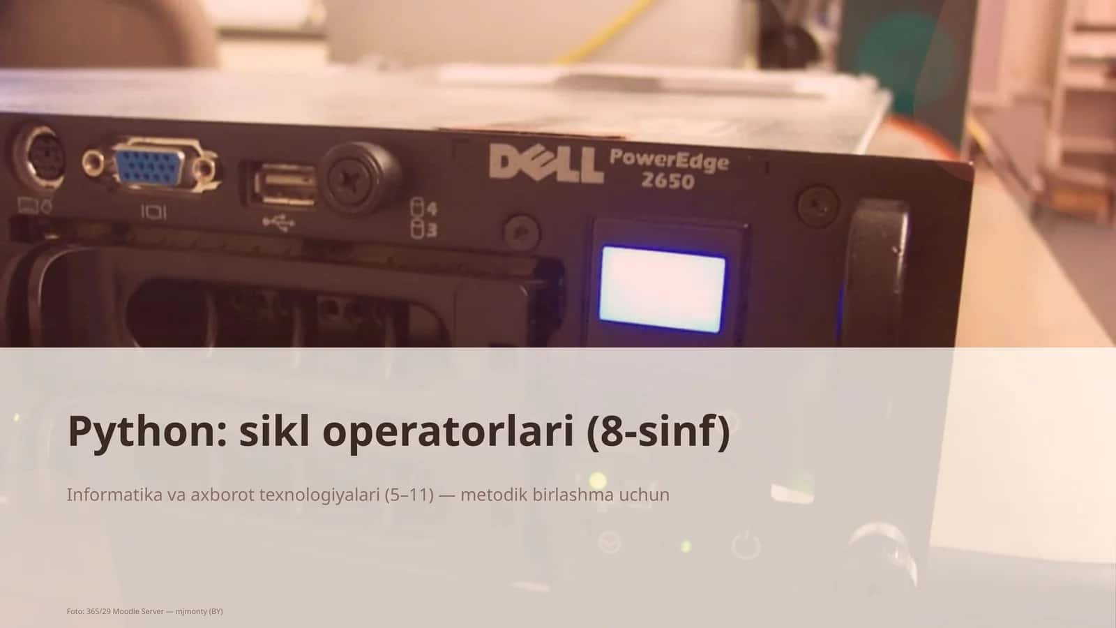 Python: sikl operatorlari (8-sinf) 1