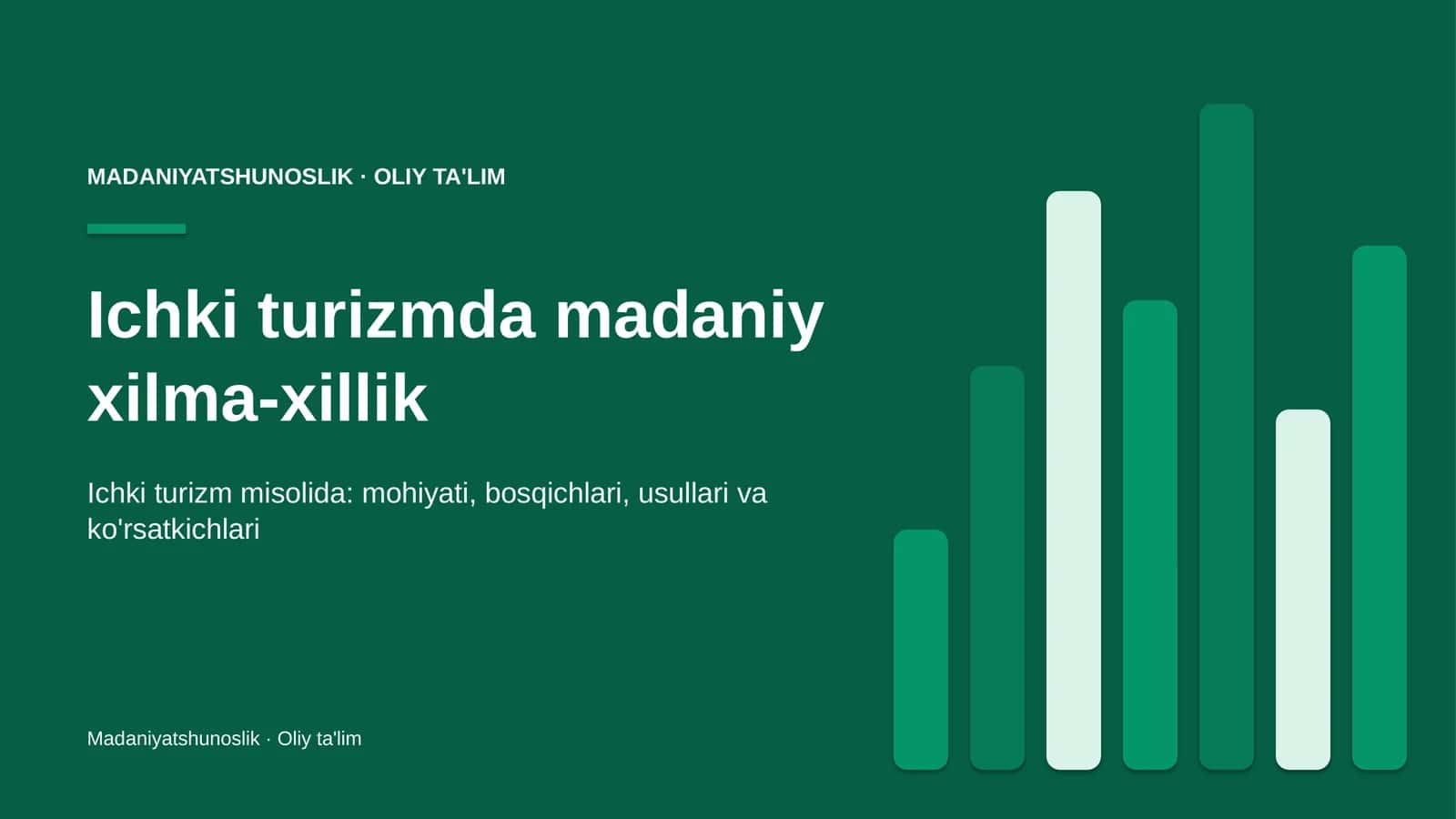 Ichki turizmda madaniy xilma-xillik 1