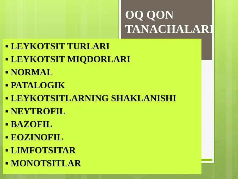 OQ QON TANACHALARI 1