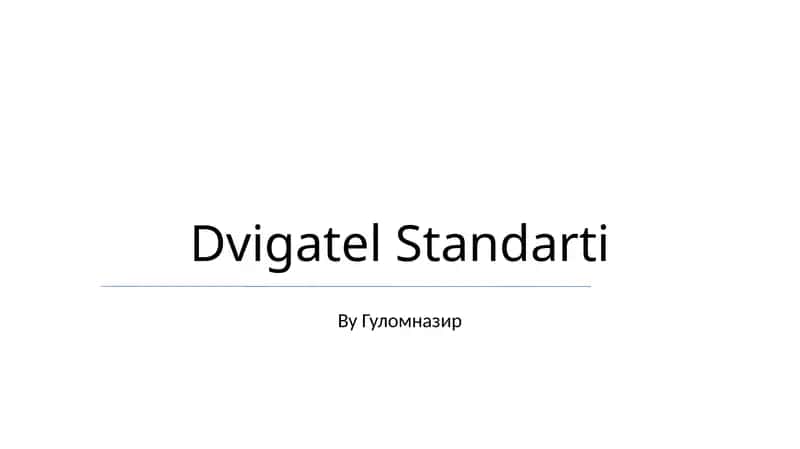 Dvigatel Standarti 1