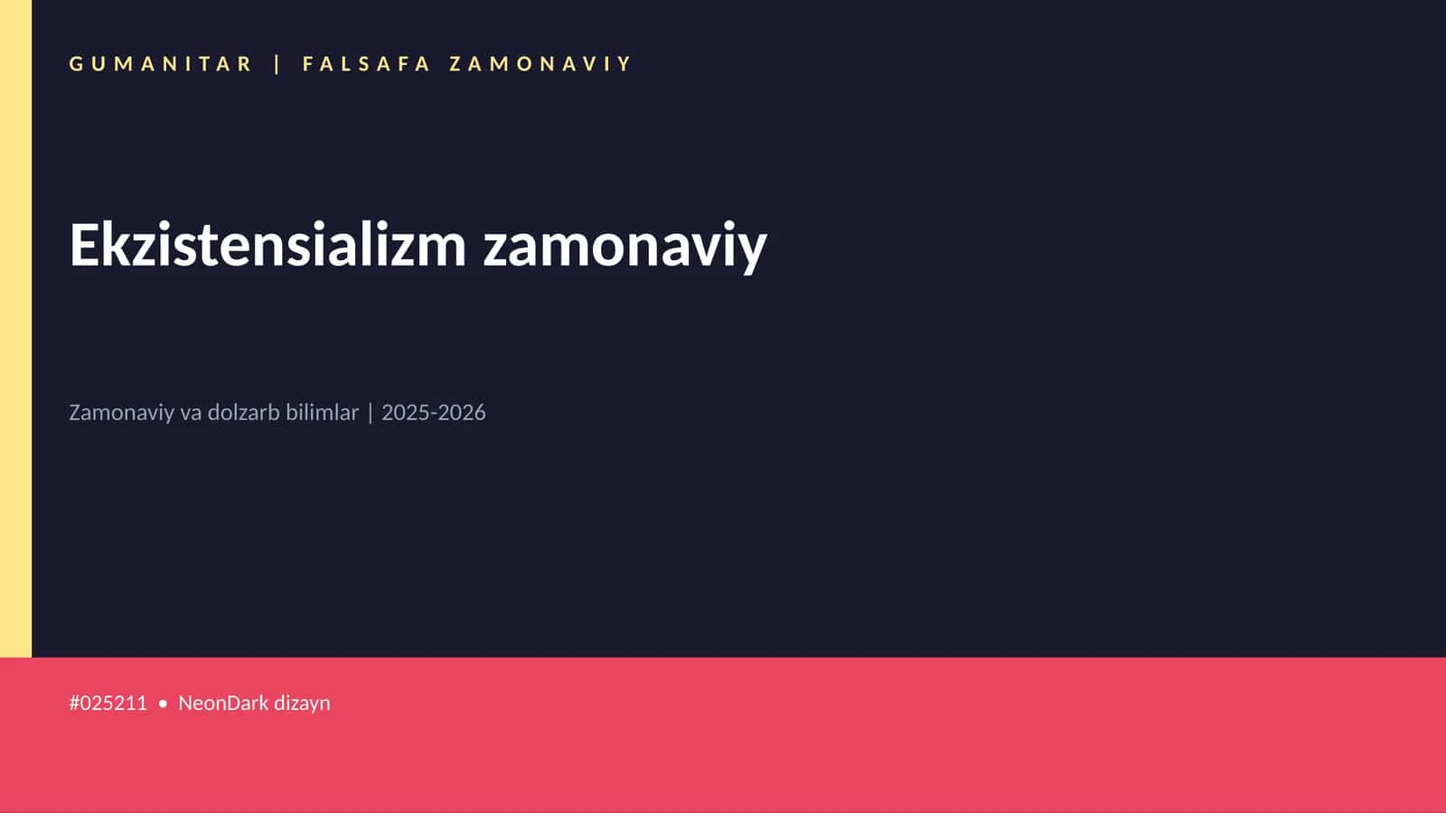 Ekzistensializm zamonaviy 1