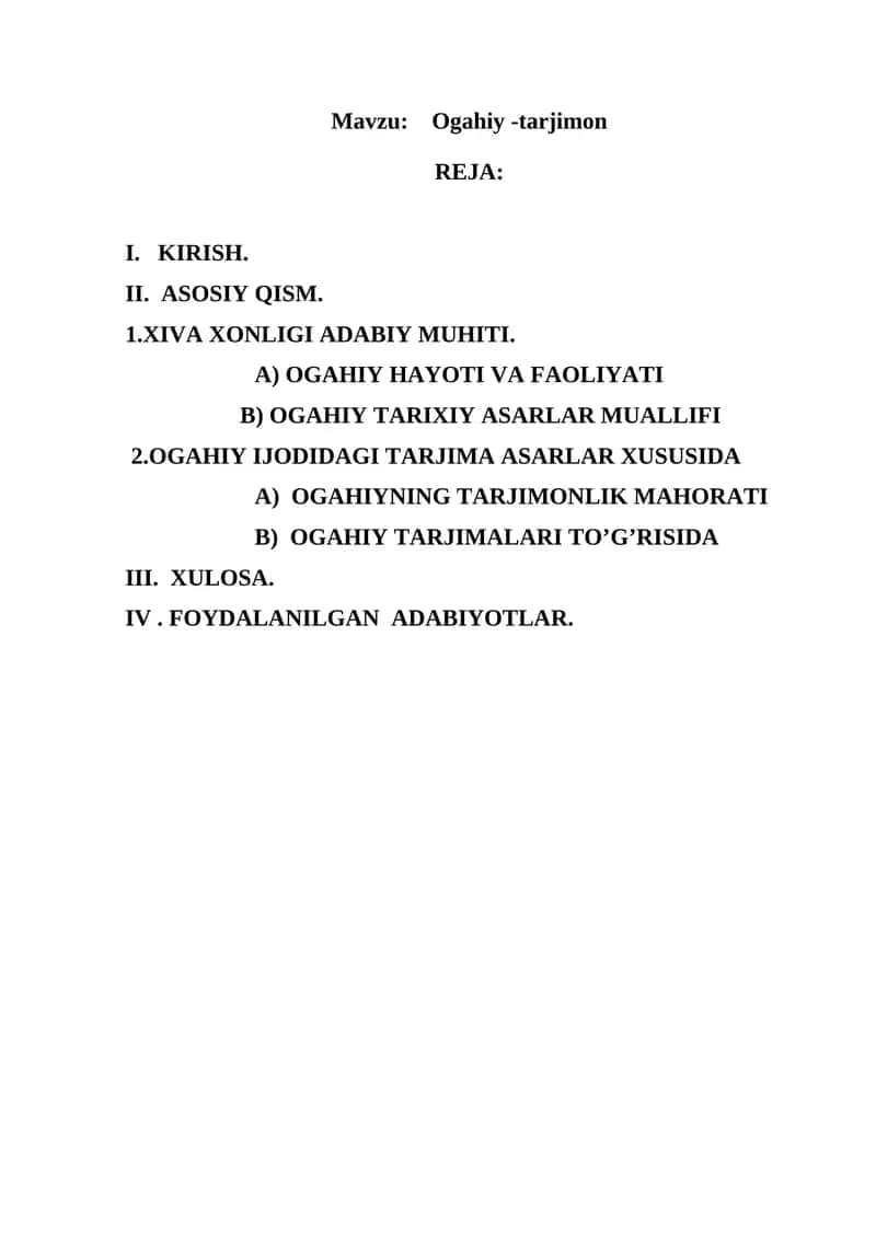 Ogahiy -tarjimon 1